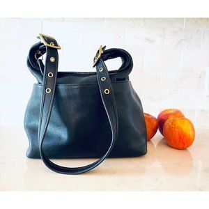 Vintage Coach Black HandBag 9058, Classic Coach Shoulder Bag, Gorgeous Leather